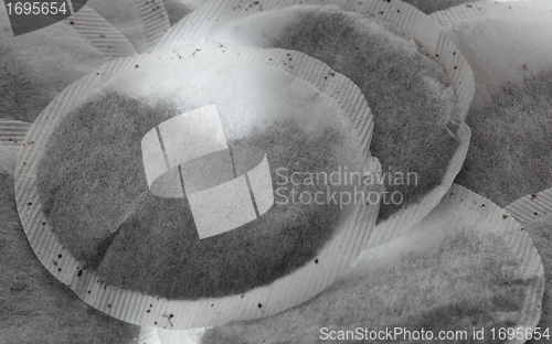 Image of Macro image of round tea bags