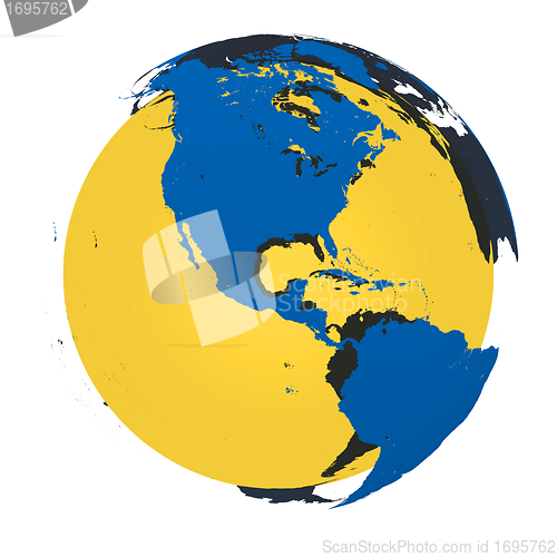 Image of Model of Earth with golden core