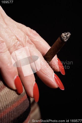 Image of Smoking a Small Cigar