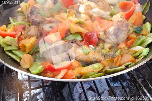 Image of Preparing paella