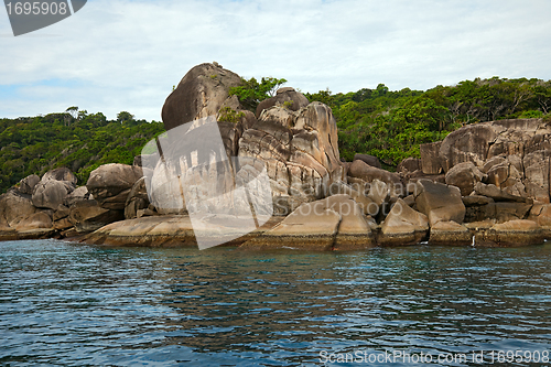 Image of Rock in the ocean.
