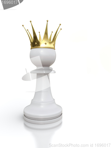 Image of White pawn king