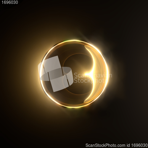 Image of Golden shiny ring.