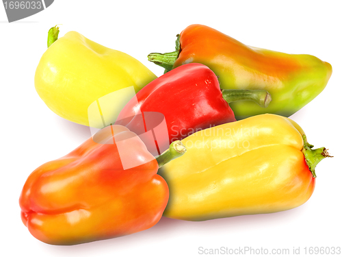 Image of Heap of fresh motley peppers