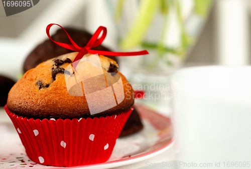 Image of Blueberry-chocolate muffin