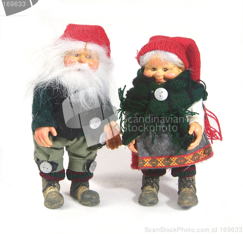 Image of Santa Claus and his wife