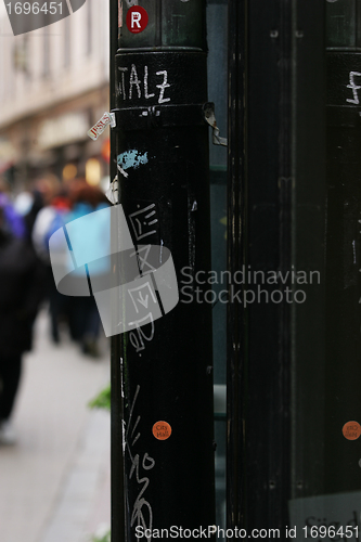 Image of Painted pole