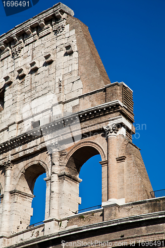 Image of Colosseum with blue sky