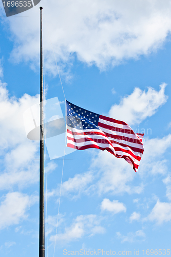 Image of Half staff American flag