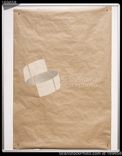 Image of Brown Paper On White Board w/ Path