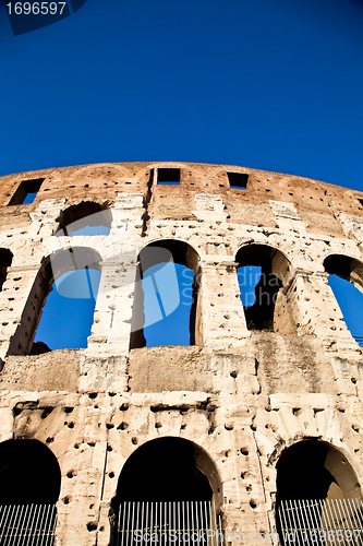 Image of Colosseum with blue sky