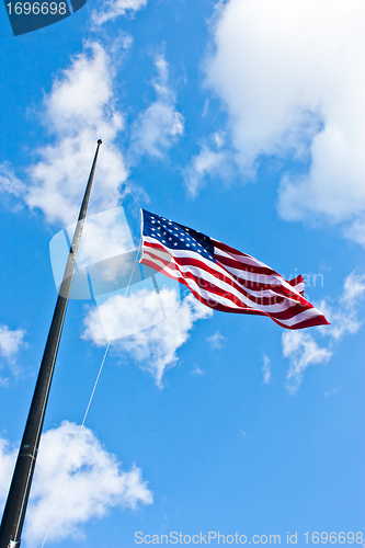 Image of Half staff American flag
