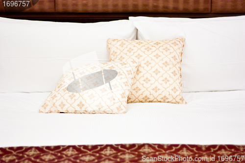 Image of Pillows in Hotel bedroom