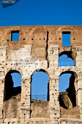 Image of Colosseum with blue sky