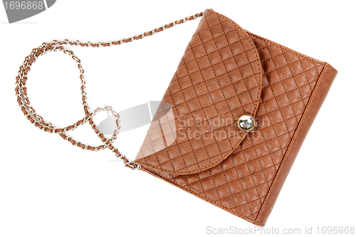 Image of The brown woman's handbag