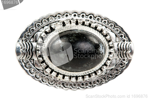 Image of Silver pendant with a stone