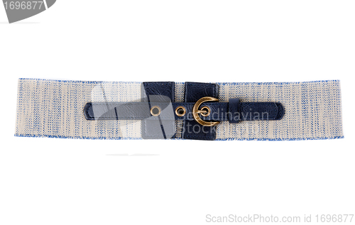 Image of Grey Women's belt with leather inset