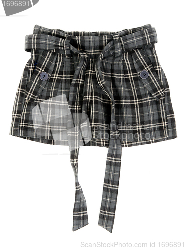 Image of Grey plaid skirt