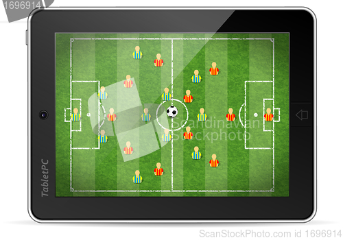 Image of Tablet PC with Football Game