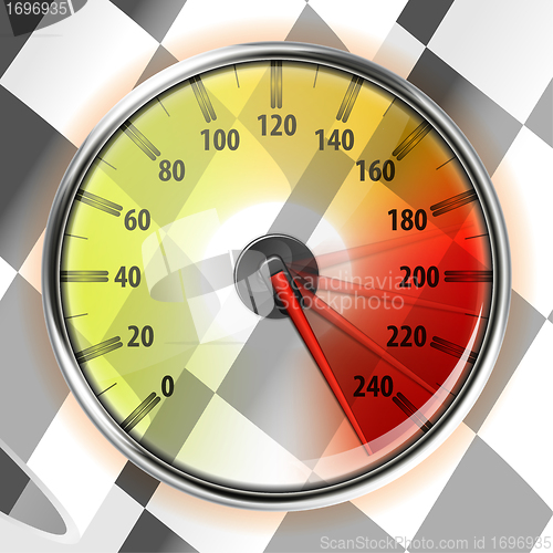 Image of Speedometer with Flag