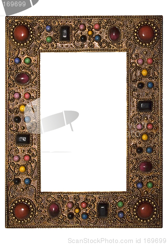 Image of Picture Frame with Colored Stones (Path Included)