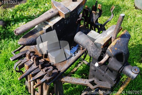 Image of tools, hammer and anvil 