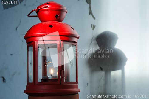 Image of old red xmas lantern