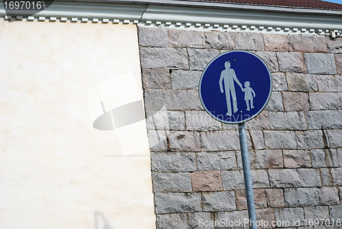Image of road sign public footpath 