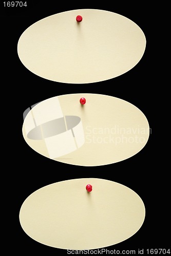 Image of Three Yellow Oval Notes w/ Path