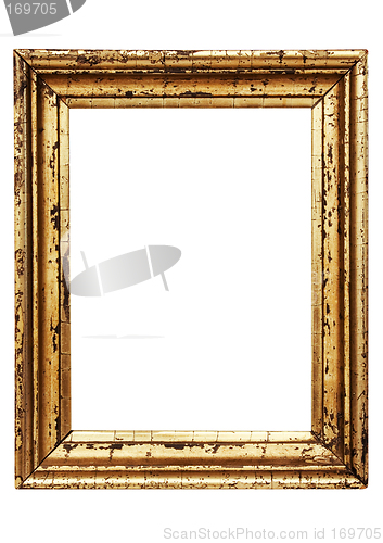 Image of Weathered Golden Picture Frame w/ Path