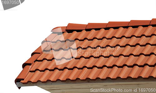 Image of Roof tiles isolated on white background