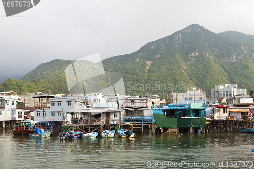 Image of Tai O fishing village at night in Hong Kong