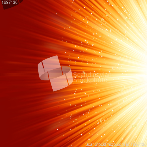 Image of Snowflakes and stars descending light. EPS 8