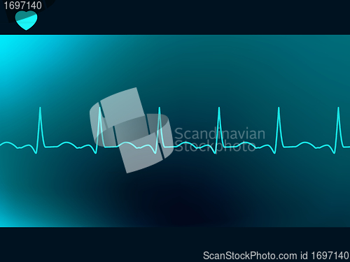 Image of Abstract heart beats cardiogram. EPS 8