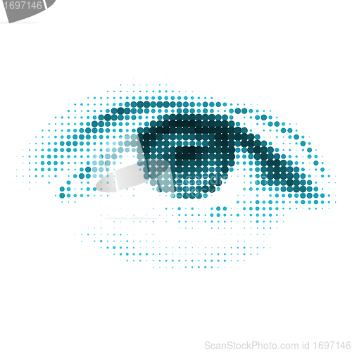 Image of Blue color human digital eye. EPS 8