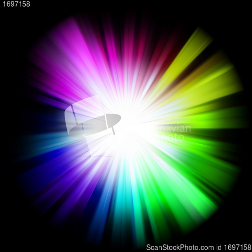 Image of Abstract multicolor design with a burst. EPS 8