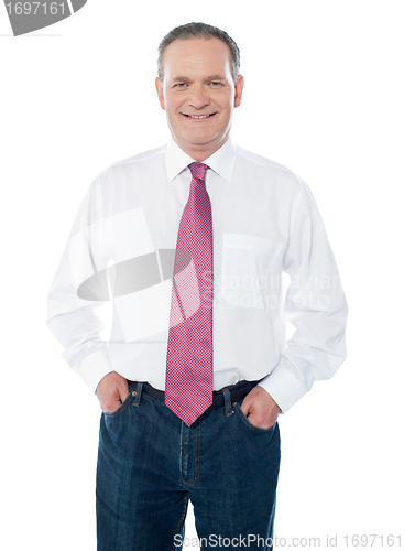 Image of Smiling handsome senior businessman