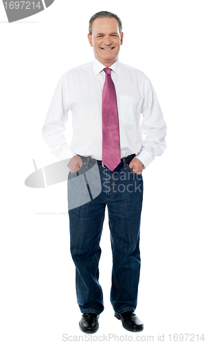 Image of Businessman full length portrait