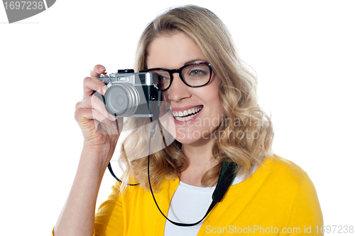 Image of Studio picture from a young beautiful woman