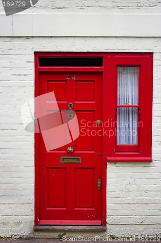Image of Red front door