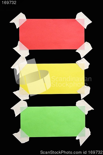 Image of Taped Down Traffic Light Notes w/ Path
