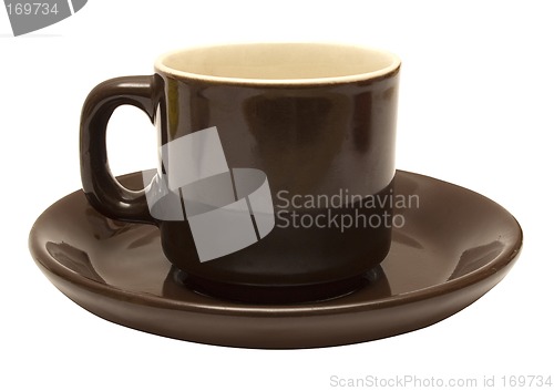 Image of Brown Isolated Espresso Cup (Path Included)