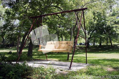 Image of Wooden Swing