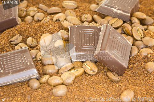 Image of Chocolate and coffee beans
