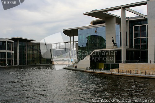 Image of  Berlin governmental buildings at river spree