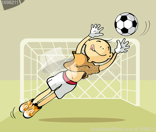 Image of Goalkeeper catching the ball