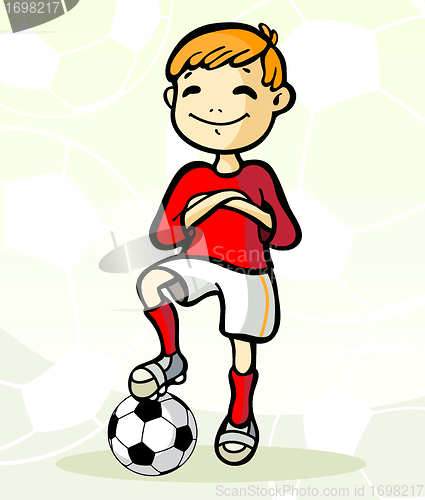 Image of Soccer player with ball