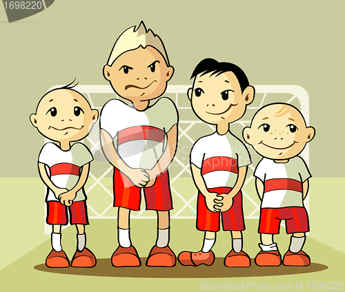 Image of Four soccer player