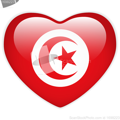 Image of Turkey Flag Heart Glossy Button