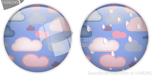 Image of Cloud Computing Cute Icon Button